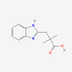 molecular formula C12H14N2O2 B2529681 3-(1H-1,3-benzodiazol-2-yl)-2,2-dimethylpropanoic acid CAS No. 95242-09-4