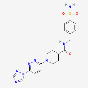 B2529697 1-(6-(1H-1,2,4-triazol-1-yl)pyridazin-3-yl)-N-(4-sulfamoylbenzyl)piperidine-4-carboxamide CAS No. 1797283-12-5