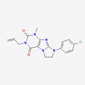 6-(4-Chlorophenyl)-4-methyl-2-prop-2-enyl-7,8-dihydropurino[7,8-a]imidazole-1,3-dione