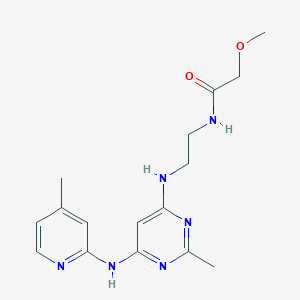 2-methoxy-N-(2-((2-methyl-6-((4-methylpyridin-2-yl)amino)pyrimidin-4-yl)amino)ethyl)acetamide