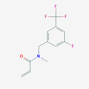 molecular formula C12H11F4NO B2529739 N-[[3-Fluoro-5-(trifluoromethyl)phenyl]methyl]-N-methylprop-2-enamide CAS No. 2411236-57-0