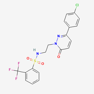 N-(2-(3-(4-chlorophenyl)-6-oxopyridazin-1(6H)-yl)ethyl)-2-(trifluoromethyl)benzenesulfonamide