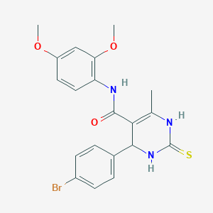 4-(4-bromophenyl)-N-(2,4-dimethoxyphenyl)-6-methyl-2-thioxo-1,2,3,4-tetrahydropyrimidine-5-carboxamide