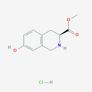 molecular formula C11H14ClNO3 B2529752 methyl (3S)-7-hydroxy-1,2,3,4-tetrahydroisoquinoline-3-carboxylate hydrochloride CAS No. 178205-92-0