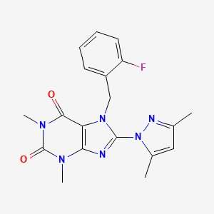 8-(3,5-dimethyl-1H-pyrazol-1-yl)-7-(2-fluorobenzyl)-1,3-dimethyl-1H-purine-2,6(3H,7H)-dione