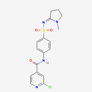 2-Chloro-N-[4-[(Z)-(1-methylpyrrolidin-2-ylidene)amino]sulfonylphenyl]pyridine-4-carboxamide