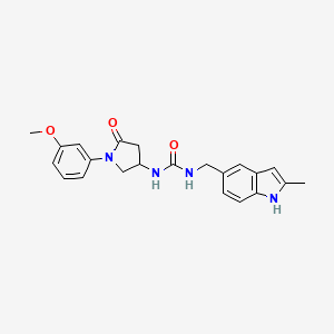 1-(1-(3-methoxyphenyl)-5-oxopyrrolidin-3-yl)-3-((2-methyl-1H-indol-5-yl)methyl)urea