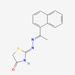 2-{2-[1-(Naphthalen-1-yl)ethylidene]hydrazin-1-yl}-4,5-dihydro-1,3-thiazol-4-one