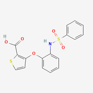 3-[2-(benzenesulfonamido)phenoxy]thiophene-2-carboxylic Acid