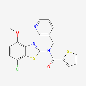 N-(7-chloro-4-methoxybenzo[d]thiazol-2-yl)-N-(pyridin-3-ylmethyl)thiophene-2-carboxamide