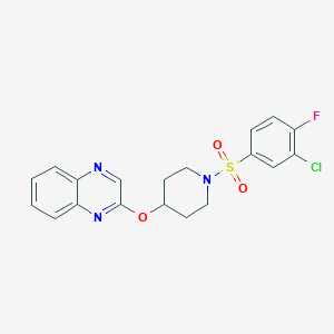 2-((1-((3-Chloro-4-fluorophenyl)sulfonyl)piperidin-4-yl)oxy)quinoxaline