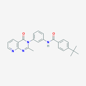 molecular formula C25H24N4O2 B2529818 4-tert-butyl-N-[3-(2-methyl-4-oxopyrido[2,3-d]pyrimidin-3-yl)phenyl]benzamide CAS No. 1002256-90-7