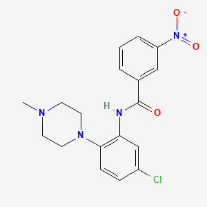 molecular formula C18H19ClN4O3 B2529819 N-[5-chloro-2-(4-methylpiperazin-1-yl)phenyl]-3-nitrobenzamide CAS No. 383146-65-4