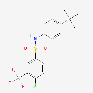N-(4-tert-butylphenyl)-4-chloro-3-(trifluoromethyl)benzene-1-sulfonamide