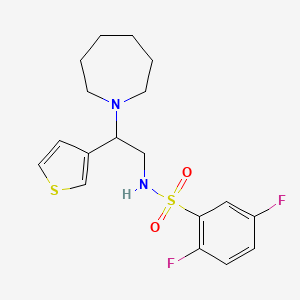 N-(2-(azepan-1-yl)-2-(thiophen-3-yl)ethyl)-2,5-difluorobenzenesulfonamide
