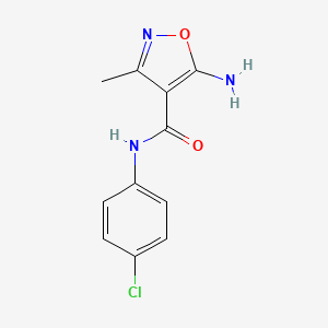 B2529847 5-Amino-N-(4-chlorophenyl)-3-methylisoxazole-4-carboxamide CAS No. 84661-32-5