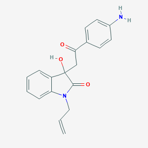 molecular formula C19H18N2O3 B252987 3-[2-(4-AMINOPHENYL)-2-OXOETHYL]-3-HYDROXY-1-(PROP-2-EN-1-YL)-2,3-DIHYDRO-1H-INDOL-2-ONE 