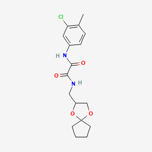 N1-(1,4-dioxaspiro[4.4]nonan-2-ylmethyl)-N2-(3-chloro-4-methylphenyl)oxalamide