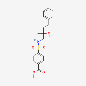 molecular formula C19H23NO5S B2529979 methyl 4-[(2-hydroxy-2-methyl-4-phenylbutyl)sulfamoyl]benzoate CAS No. 1396863-60-7