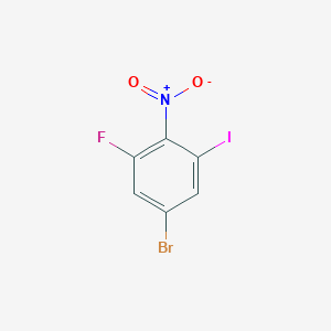 molecular formula C6H2BrFINO2 B2529993 4-Bromo-2-fluoro-6-iodonitrobenzene CAS No. 1807008-13-4