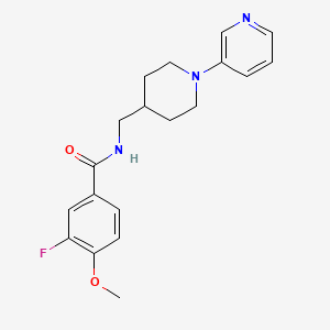 molecular formula C19H22FN3O2 B2530000 3-fluoro-4-methoxy-N-((1-(pyridin-3-yl)piperidin-4-yl)methyl)benzamide CAS No. 2034257-26-4