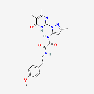 molecular formula C21H24N6O4 B2530024 N1-(1-(4,5-dimethyl-6-oxo-1,6-dihydropyrimidin-2-yl)-3-methyl-1H-pyrazol-5-yl)-N2-(4-methoxyphenethyl)oxalamide CAS No. 1014007-00-1