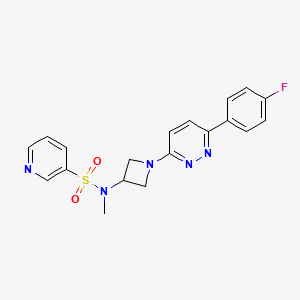 molecular formula C19H18FN5O2S B2530073 N-{1-[6-(4-fluorophenyl)pyridazin-3-yl]azetidin-3-yl}-N-methylpyridine-3-sulfonamide CAS No. 2415633-39-3