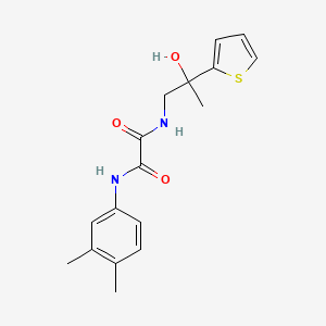 molecular formula C17H20N2O3S B2530131 N'-(3,4-dimethylphenyl)-N-[2-hydroxy-2-(thiophen-2-yl)propyl]ethanediamide CAS No. 1351598-94-1
