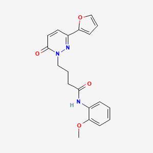 molecular formula C19H19N3O4 B2530161 4-(3-(furan-2-yl)-6-oxopyridazin-1(6H)-yl)-N-(2-methoxyphenyl)butanamide CAS No. 1021071-62-4