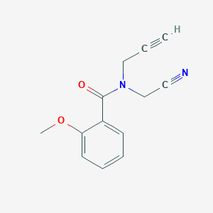 molecular formula C13H12N2O2 B2530194 N-(cyanomethyl)-2-methoxy-N-(prop-2-yn-1-yl)benzamide CAS No. 2094702-95-9