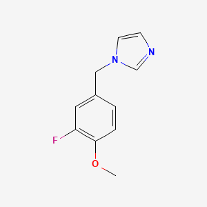 molecular formula C11H11FN2O B2530199 1-(3-Fluoro-4-methoxybenzyl)-1H-imidazole CAS No. 1181875-71-7