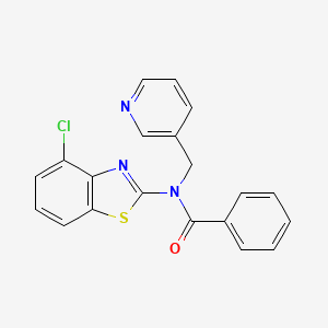 molecular formula C20H14ClN3OS B2530266 N-(4-chlorobenzo[d]thiazol-2-yl)-N-(pyridin-3-ylmethyl)benzamide CAS No. 895015-00-6