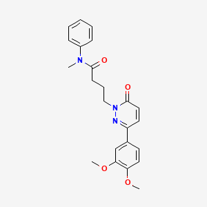 B2530351 4-(3-(3,4-dimethoxyphenyl)-6-oxopyridazin-1(6H)-yl)-N-methyl-N-phenylbutanamide CAS No. 953188-45-9