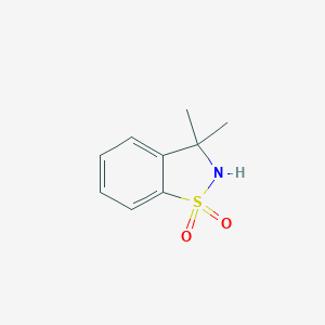 molecular formula C9H11NO2S B025304 2,3-Dihydro-3,3-dimethyl-1,2-benzisothiazole 1,1-dioxide CAS No. 102362-98-1