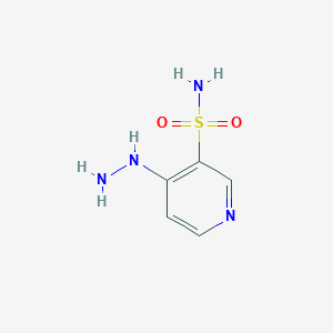molecular formula C5H8N4O2S B2530455 4-Hydrazinylpyridine-3-sulfonamide 