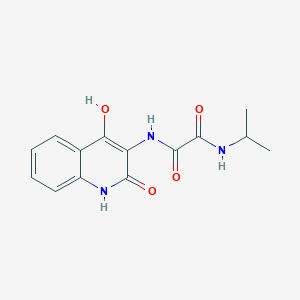 molecular formula C14H15N3O4 B2530488 N1-(4-hydroxy-2-oxo-1,2-dihydroquinolin-3-yl)-N2-isopropyloxalamide CAS No. 384800-10-6