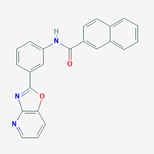 molecular formula C23H15N3O2 B253053 N-[3-([1,3]oxazolo[4,5-b]pyridin-2-yl)phenyl]naphthalene-2-carboxamide 
