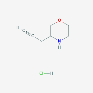 molecular formula C7H12ClNO B2530544 3-(prop-2-yn-1-yl)morpholine hydrochloride CAS No. 2375273-80-4