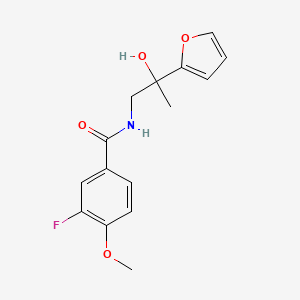 molecular formula C15H16FNO4 B2530552 3-fluoro-N-[2-(furan-2-yl)-2-hydroxypropyl]-4-methoxybenzamide CAS No. 1788676-23-2