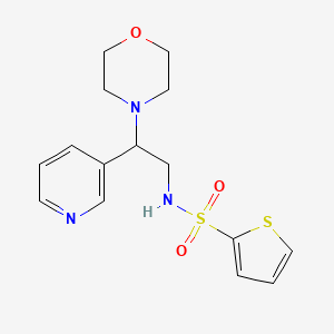molecular formula C15H19N3O3S2 B2530591 N-[2-(morpholin-4-yl)-2-(pyridin-3-yl)ethyl]thiophene-2-sulfonamide CAS No. 863558-46-7