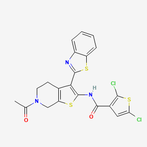 B2530613 N-(6-acetyl-3-(benzo[d]thiazol-2-yl)-4,5,6,7-tetrahydrothieno[2,3-c]pyridin-2-yl)-2,5-dichlorothiophene-3-carboxamide CAS No. 864860-02-6