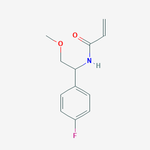 molecular formula C12H14FNO2 B2530663 N-[1-(4-Fluorophenyl)-2-methoxyethyl]prop-2-enamide CAS No. 2361639-64-5