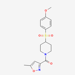 molecular formula C17H20N2O5S B2530720 4-(4-methoxybenzenesulfonyl)-1-(5-methyl-1,2-oxazole-3-carbonyl)piperidine CAS No. 1704612-85-0