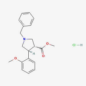 molecular formula C20H24ClNO3 B2530749 Methyl rel-(3R,4S)-1-benzyl-4-(2-methoxyphenyl)pyrrolidine-3-carboxylate hydrochloride CAS No. 2453296-64-3