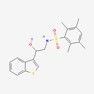 N-(2-(benzo[b]thiophen-3-yl)-2-hydroxyethyl)-2,3,5,6-tetramethylbenzenesulfonamide