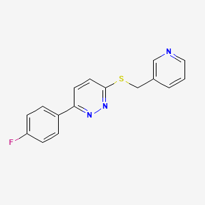 3-(4-Fluorophenyl)-6-(pyridin-3-ylmethylsulfanyl)pyridazine