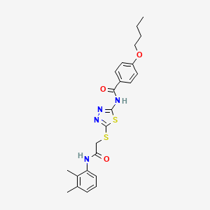4-butoxy-N-(5-((2-((2,3-dimethylphenyl)amino)-2-oxoethyl)thio)-1,3,4-thiadiazol-2-yl)benzamide