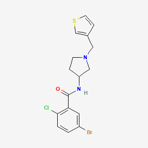 5-bromo-2-chloro-N-{1-[(thiophen-3-yl)methyl]pyrrolidin-3-yl}benzamide
