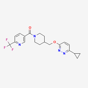 [4-[(6-Cyclopropylpyridazin-3-yl)oxymethyl]piperidin-1-yl]-[6-(trifluoromethyl)pyridin-3-yl]methanone