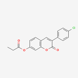 3-(4-Chlorophenyl)-2-oxochromen-7-yl propanoate